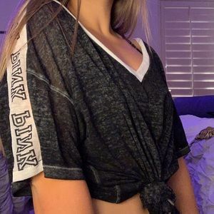 ON DEPOP: PINK gray short sleeve